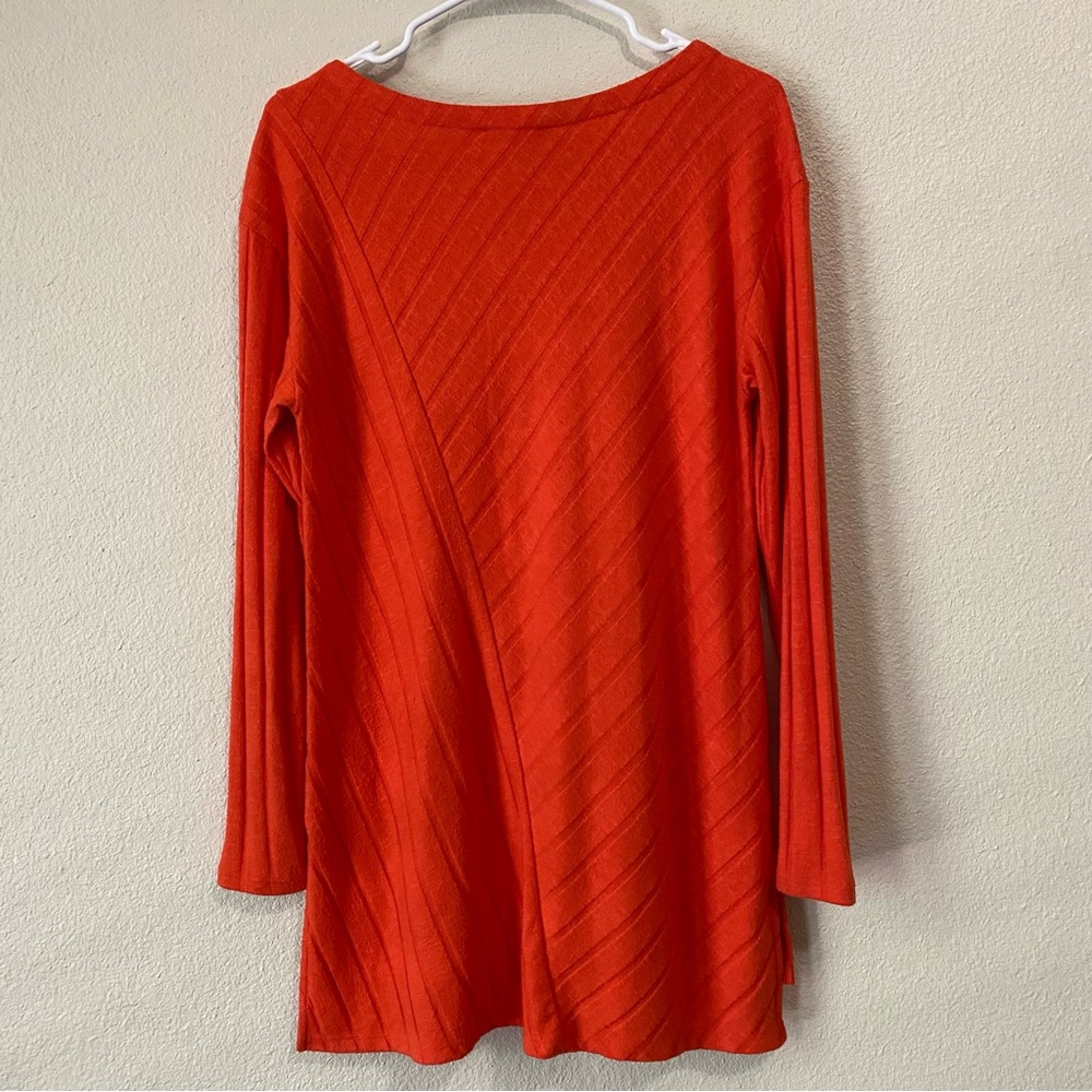 Maeve by Anthropologie Devine Tunic Long Sleeve Medium Orange Textured Sweater - Picture 5 of 12